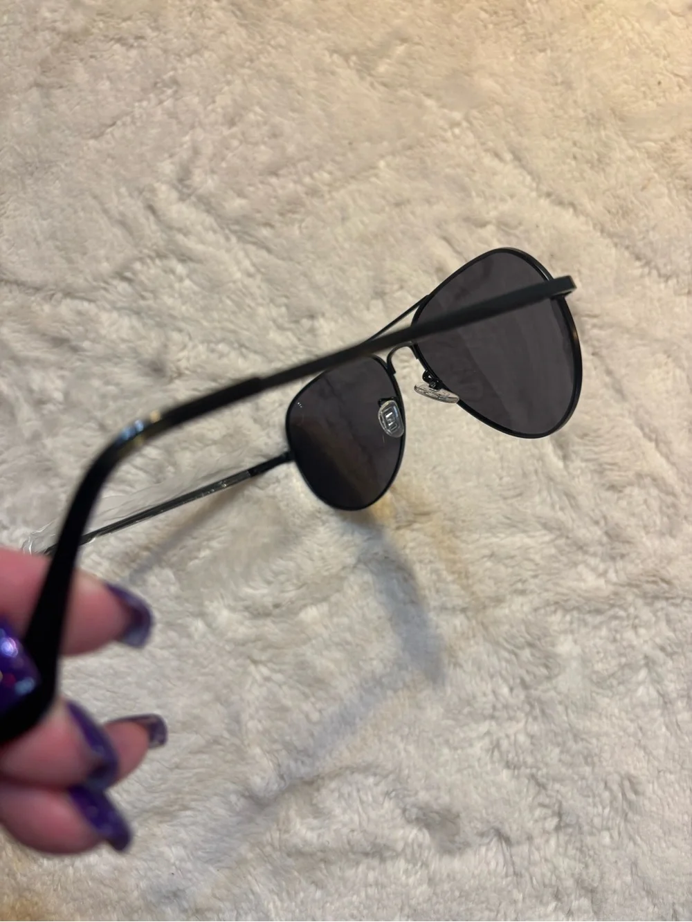NEW Classic Aviator Sunglasses in Black with Smoke Lenses NWOT